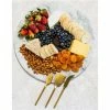 Lexie's Home - Marble Cheese Platter W/Cheese Knives Set 2 Lexie's Home - Marble Cheese Platter W/Cheese Knives Set -Saber Shop 156544 Large