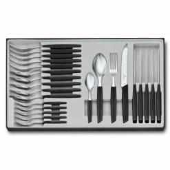 Victorinox - Swiss Modern Table Set Black 24pce
