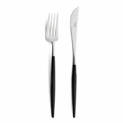Cutipol - Goa Matte Black & Stainless Steel Carving Set 2pce