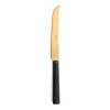 Cutipol - Ebony Matte Black & Gold Cheese Knife 1 Cutipol - Ebony Matte Black & Gold Cheese Knife -Saber Shop 177825 Large