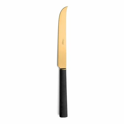 Cutipol - Ebony Matte Black & Gold Cheese Knife 3 Cutipol - Ebony Matte Black & Gold Cheese Knife