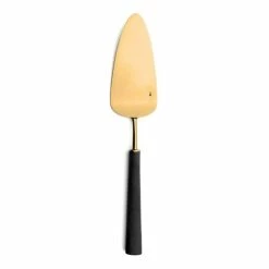 Cutipol - Ebony Matte Black & Gold Pie Server