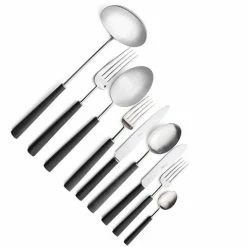 Cutipol - Ebony Black/Matte Steel 75pce Boxed Set