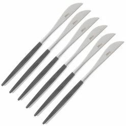 Cutipol - Goa Black/Matte Steel Steak Knife Set 6pce