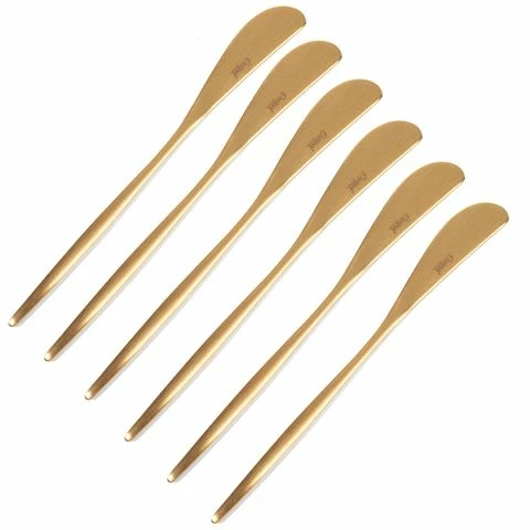Cutipol - Moon Matte Gold Butter Knife Set 6pce 2 Cutipol - Moon Matte Gold Butter Knife Set 6pce