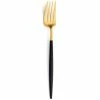 Cutipol - Goa Black/Matte Gold Table Fork 2 Cutipol - Goa Black/Matte Gold Table Fork -Saber Shop 434663 Large