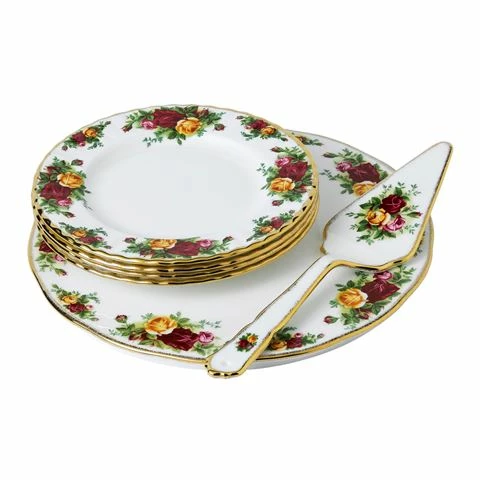 Royal Albert - Old Country Roses Cake Set 6pce 3 Royal Albert - Old Country Roses Cake Set 6pce
