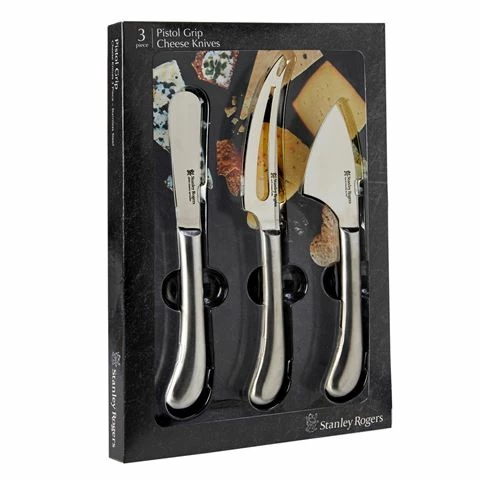 Stanley Rogers - Pistol Grip Cheese Stainless Steel Set 3pce 3 Stanley Rogers - Pistol Grip Cheese Stainless Steel Set 3pce
