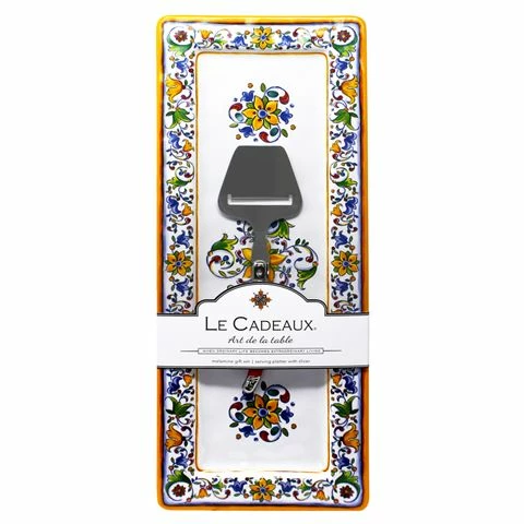 Le Cadeaux - Capri Platter W/Cheese Utensil Set 2pce 3 Le Cadeaux - Capri Platter W/Cheese Utensil Set 2pce