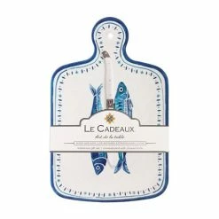 Le Cadeaux - Santorini Cheeseboard W/Cheese Knife Set 2pce