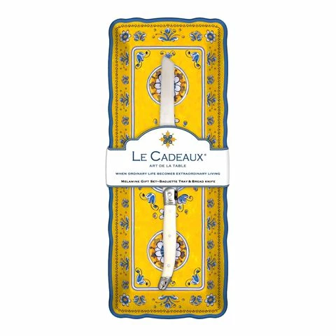 Le Cadeaux - Benidorm Baguette Tray W/Bread Knife Set 2pce 3 Le Cadeaux - Benidorm Baguette Tray W/Bread Knife Set 2pce