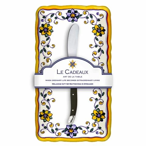 Le Cadeaux - Capri Butter Dish W/Butter Spreader Set 2pce 3 Le Cadeaux - Capri Butter Dish W/Butter Spreader Set 2pce