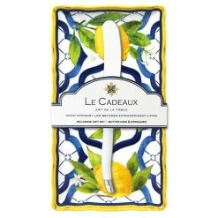 Le Cadeaux - Palermo Butter Dish W/Butter Spreader 2pce