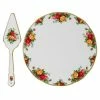 Royal Albert - Old Country Roses Cake Plate & Server 2 Royal Albert - Old Country Roses Cake Plate & Server -Saber Shop 480415 Large