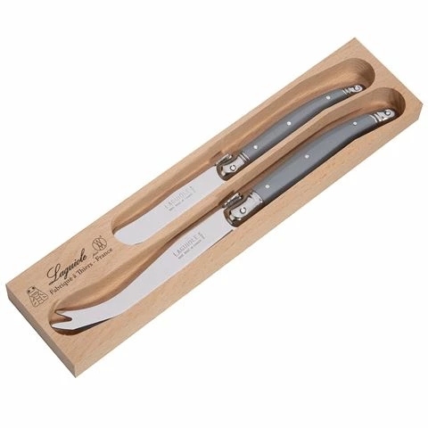 Laguiole - Debutante Cheese Knife Grey Set 2pce 3 Laguiole - Debutante Cheese Knife Grey Set 2pce