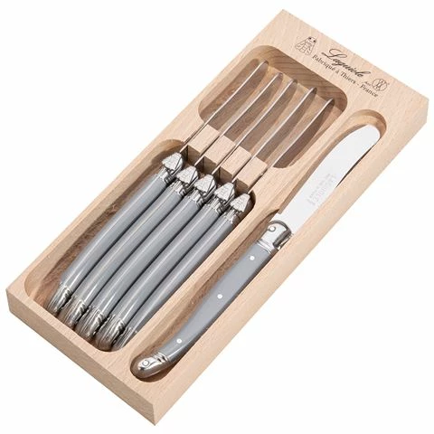 Laguiole - Debutante Butter Knife Grey Set 6pce 3 Laguiole - Debutante Butter Knife Grey Set 6pce
