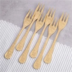 Herdmar - Santamarta Cake Fork Gold Set 6pce