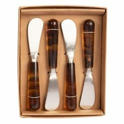 Ivory House - Tortoiseshell Pate Knife Set 4pce