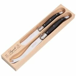 Laguiole - Debutante Cheese Knife Black Set 2pce