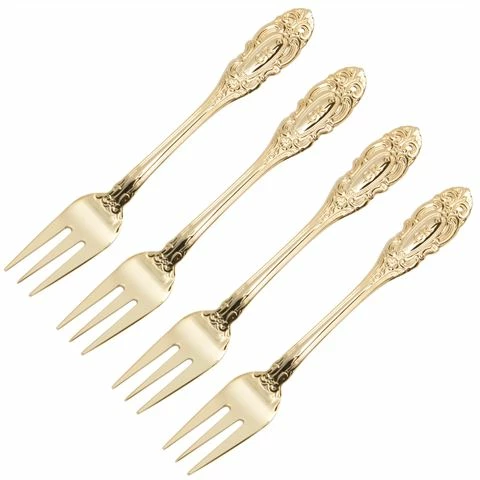 Cristina Re - Signature Vintage Cake Fork Set W/24k Gold 4pc 3 Cristina Re - Signature Vintage Cake Fork Set W/24k Gold 4pc